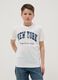 Boy's regular fit pure white cotton T-shirt with print_0