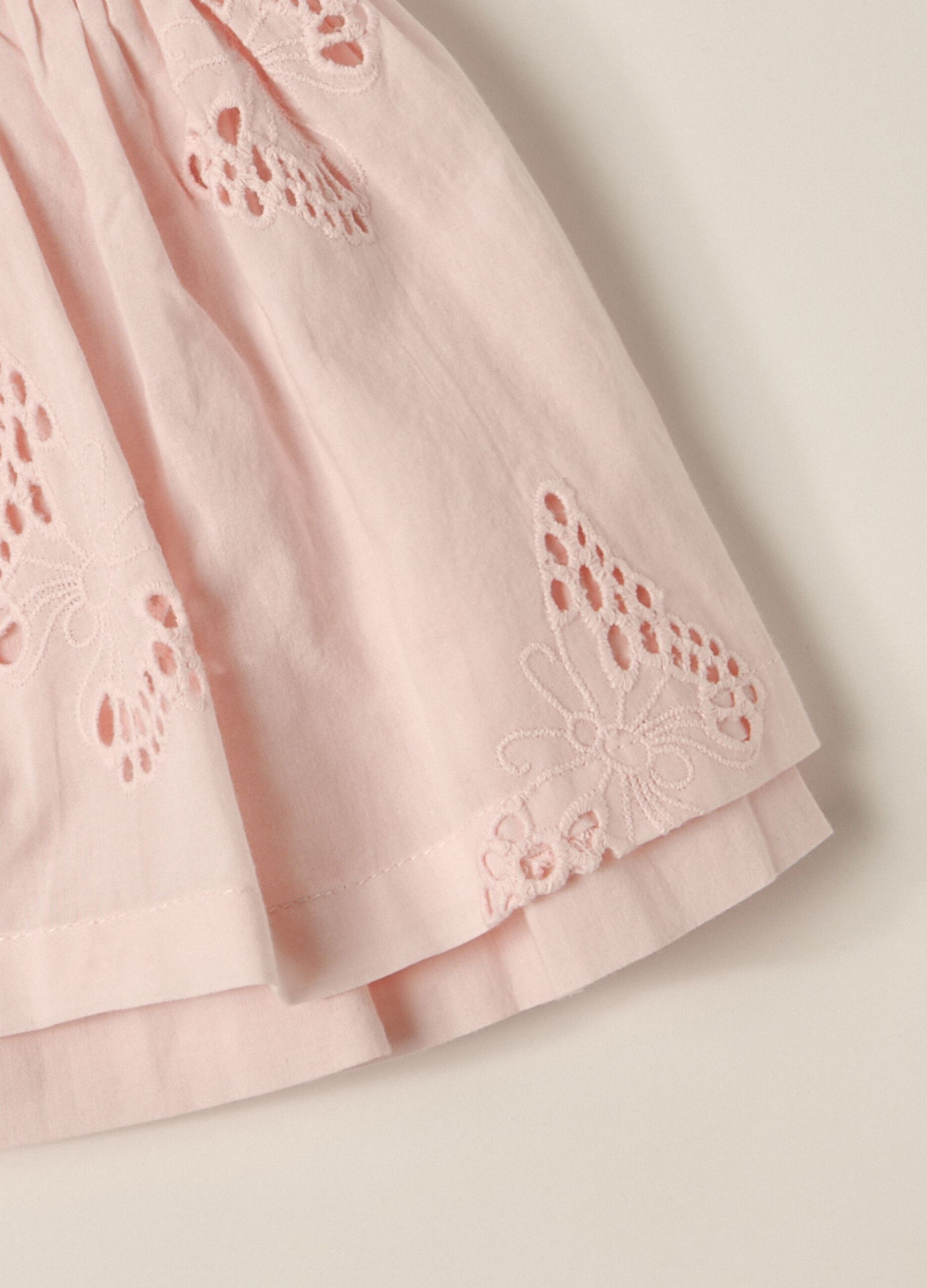 IANA newborn girl skirt in 100% cotton broderie anglaise