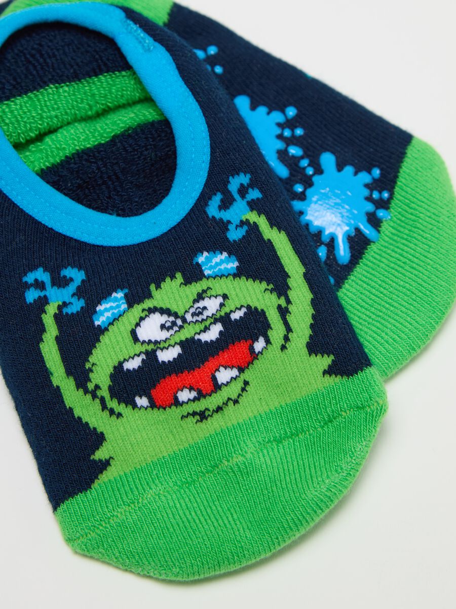Slipper socks with monster design_2
