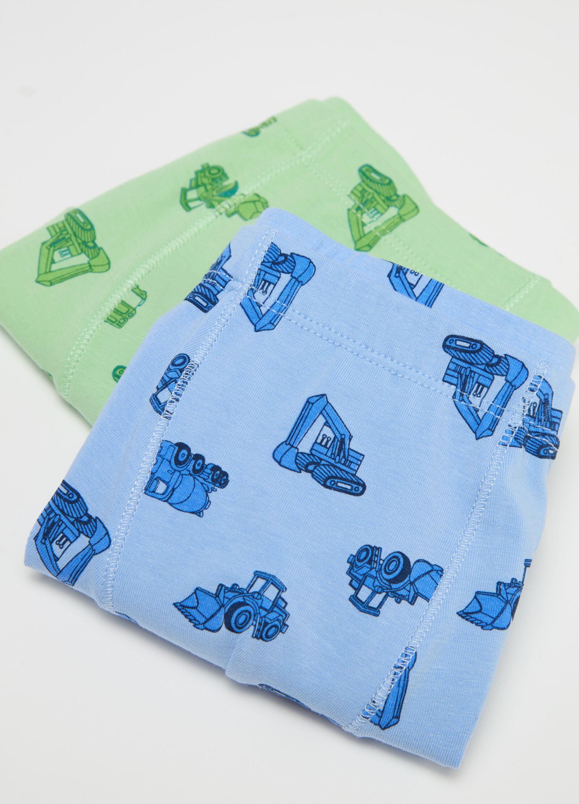 Five-pack stretch boxer shorts with machinery print