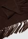 Brown fringed viscose-blend poncho_1