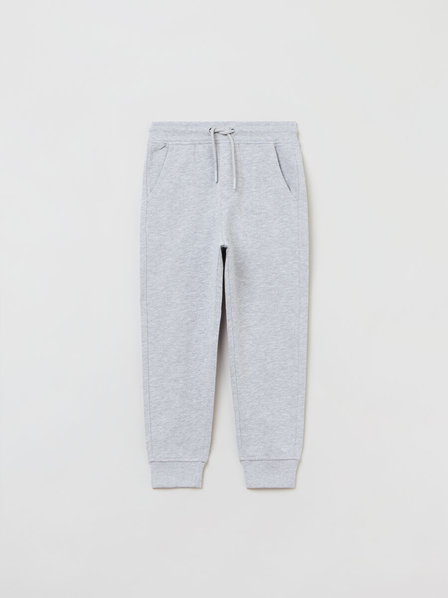 Fitness joggers in cotton with drawstring_0