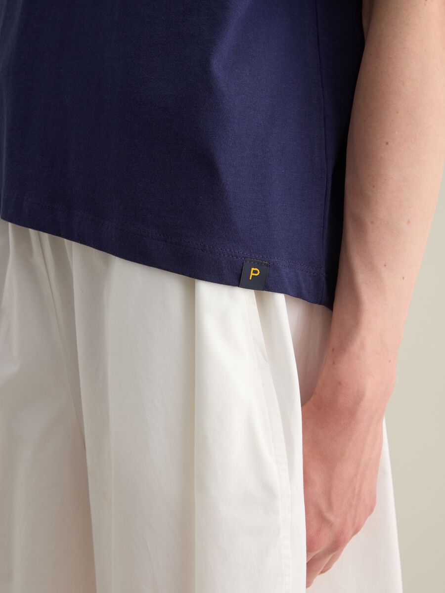 Piombo Blue Cotton T-shirt_2