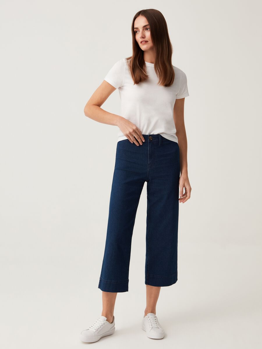 Jeans culotte wide leg_0