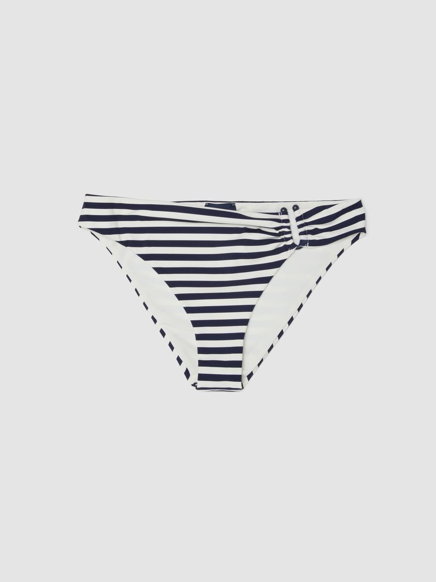 Blue and white striped stretch swim briefs_4