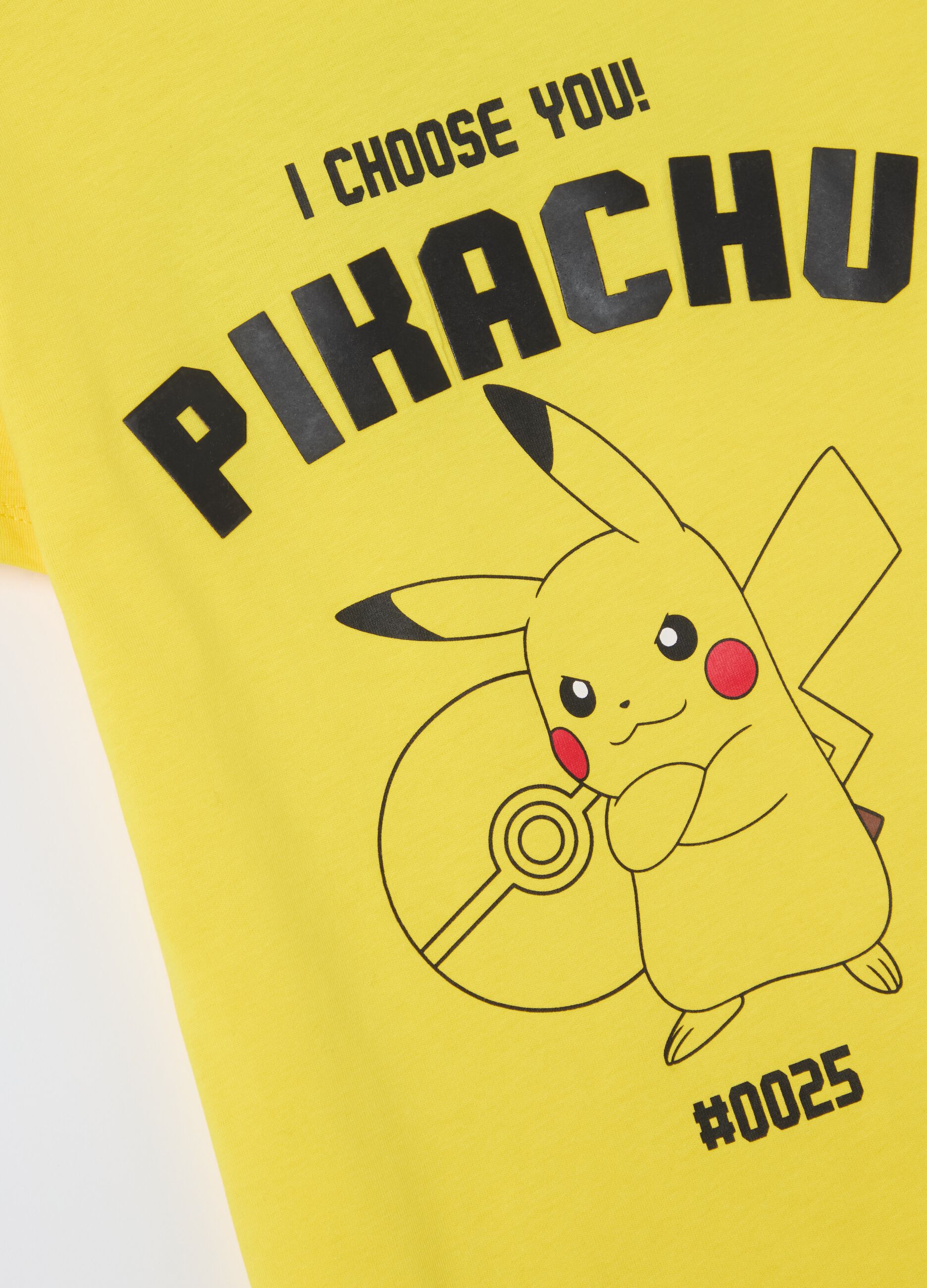 T-shirt in cotone con stampa Pikachu