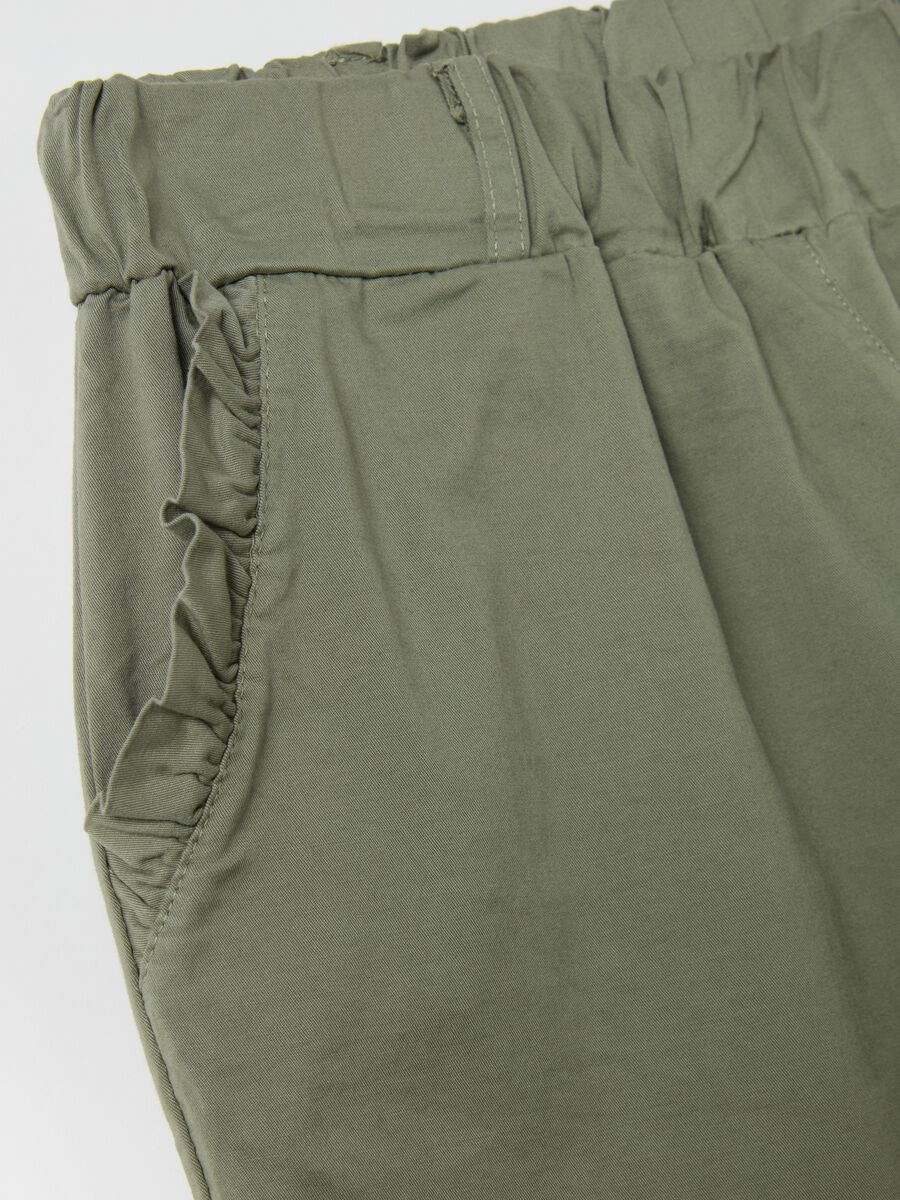 Stretch cotton trousers with drawstring_5