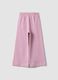 Pantaloni culotte rosa in puro cotone organico per bambina_1