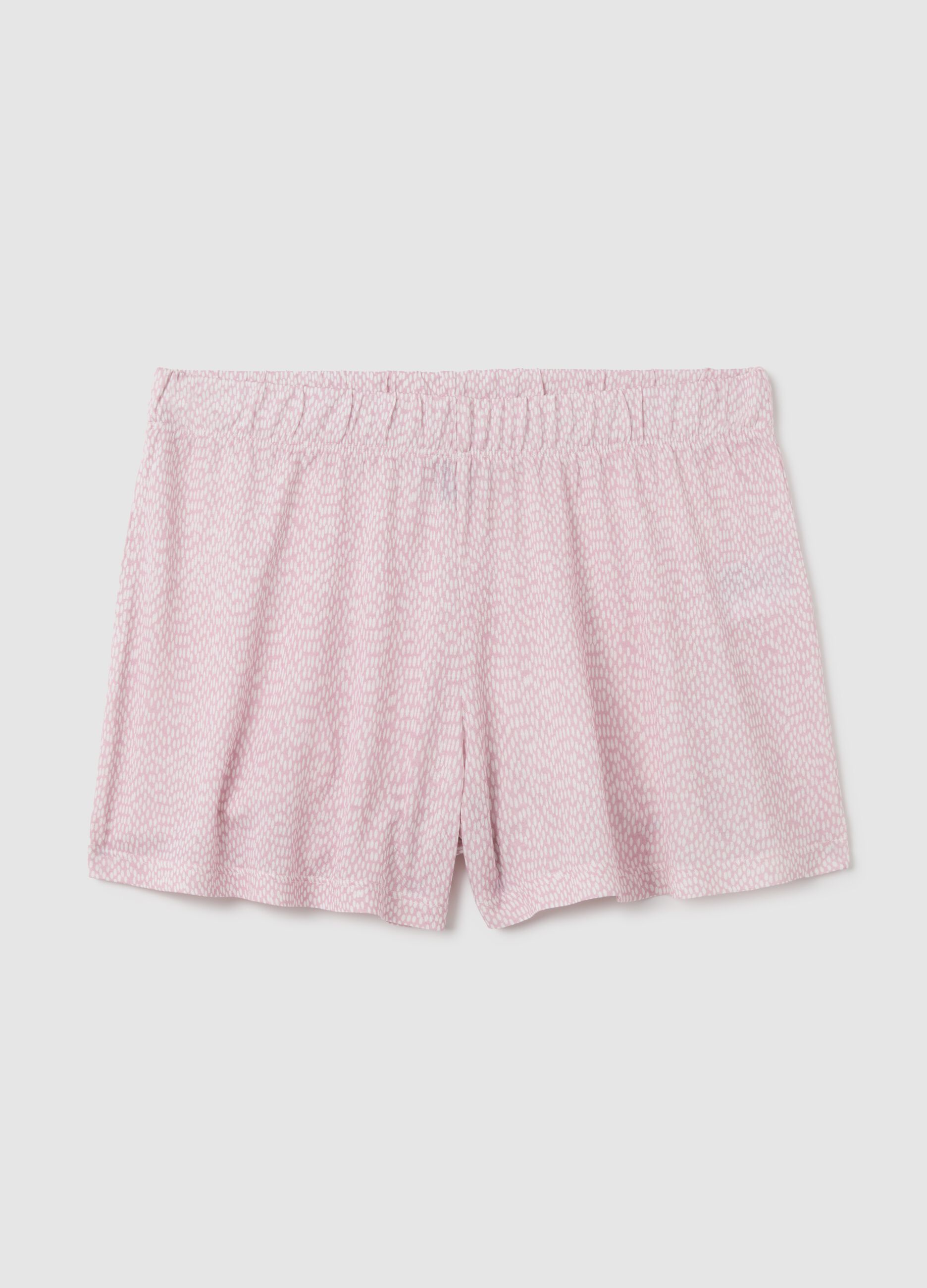 Pink pure viscose shorts regular fit