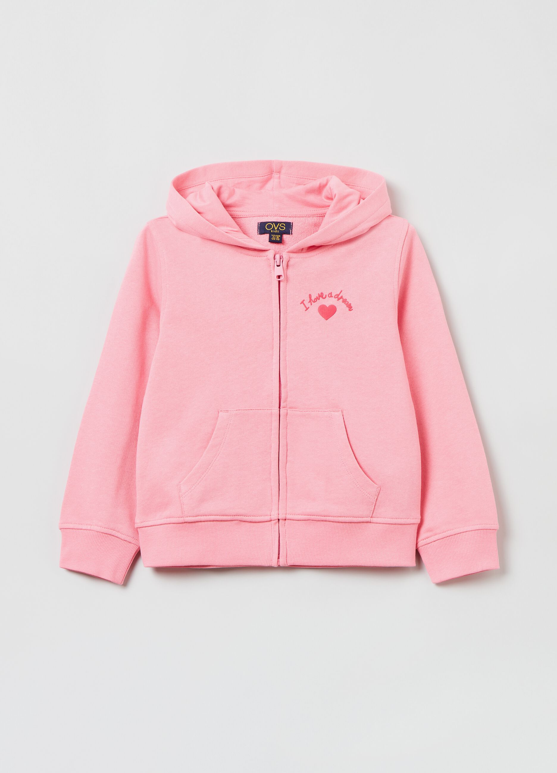 Full-zip in cotone con cappuccio_0