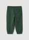 Pantaloni jogger verdi in puro cotone organico_1