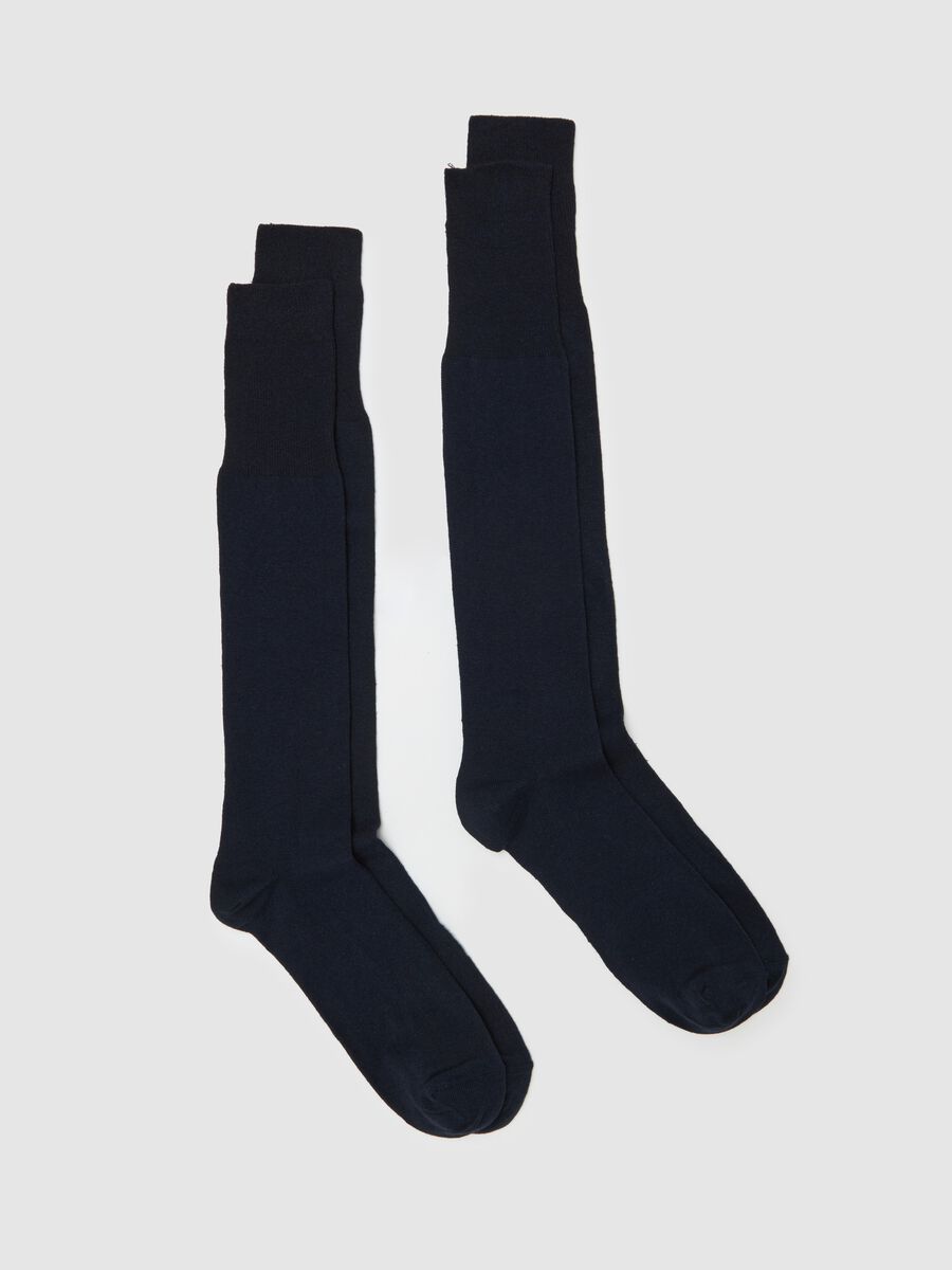 Two-pair pack long socks in warm cotton_0