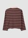 Brown pure cotton striped long-sleeve polo shirt, regular fit_6