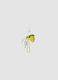 Yellow lemon-shaped beaded keyring_0