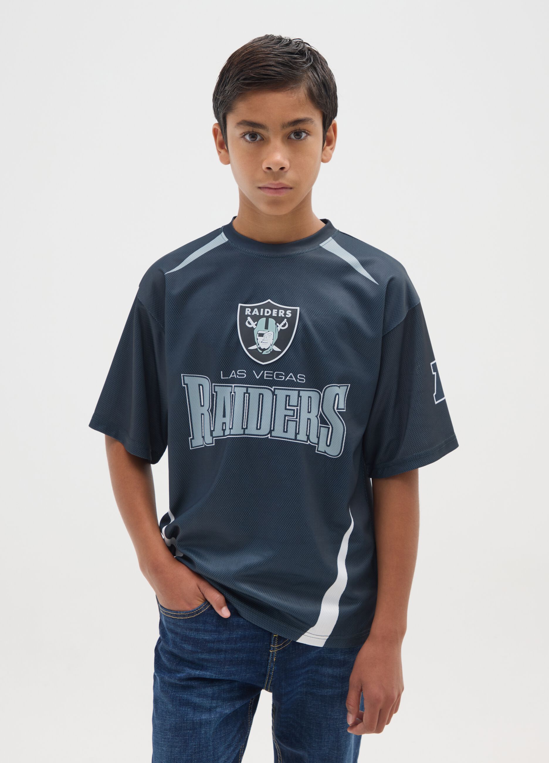 Multicolor regular fit kids' T-shirt Las Vegas Raiders