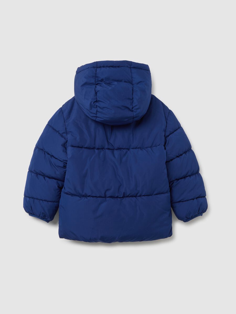 Giacca imbottita blu da bambino con zip_1