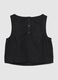 Sleeveless linen-blend top_4