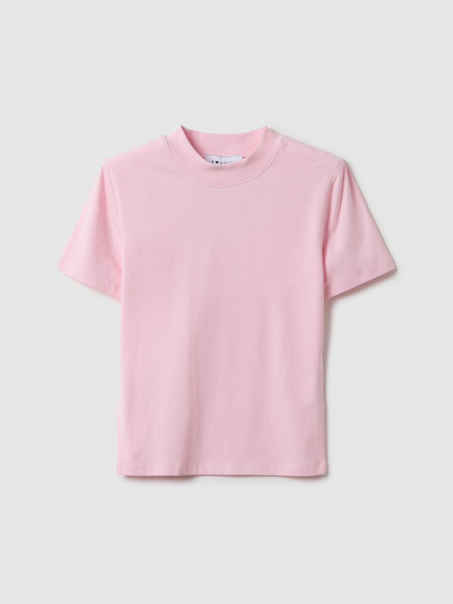 Slim fit pink stretch cotton T-shirt_4
