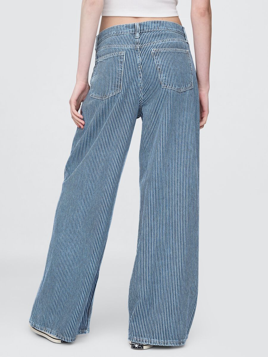 Gap Blue and White Striped Jeans in Cotton and Lyocell Blend_2