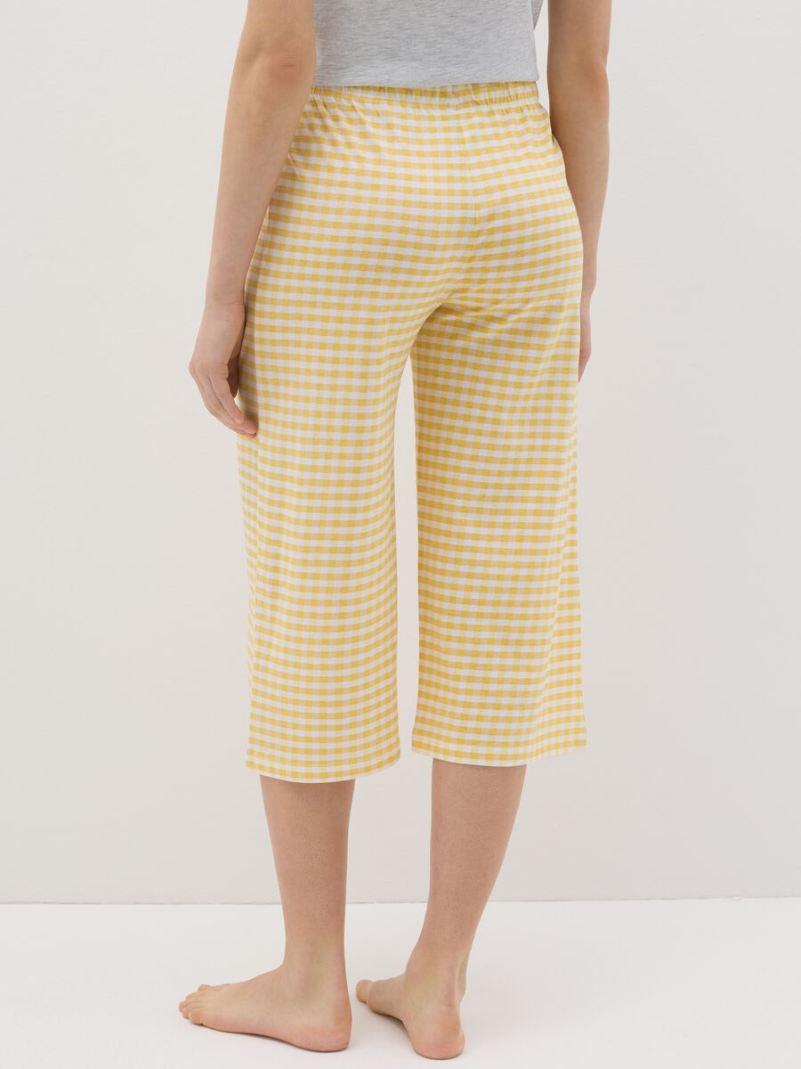 Gingham pyjama trousers with drawstring_2