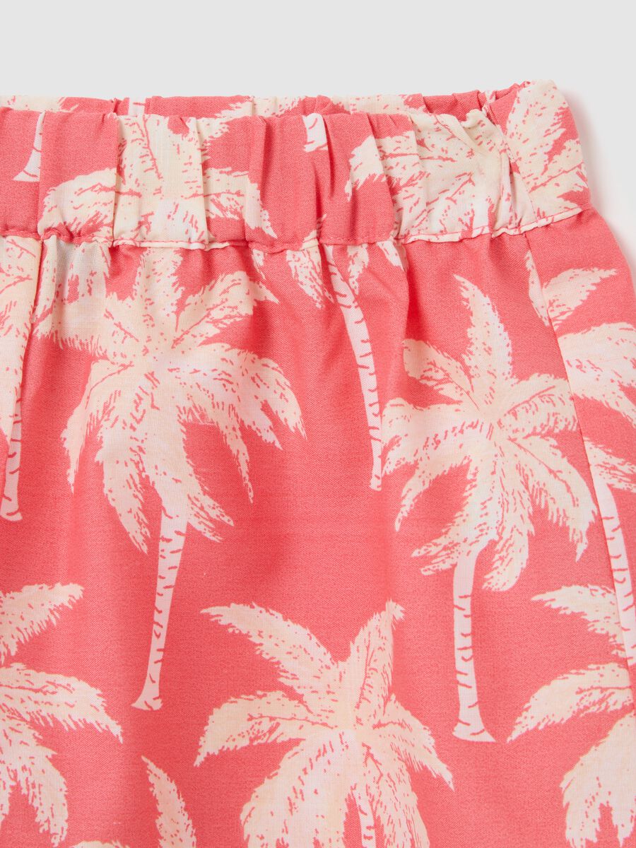 Girls' summer set in stretchy pink cotton_3