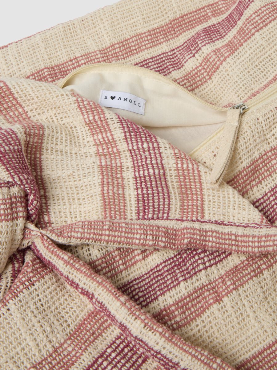 Pink shoulder bag in a cotton and viscose blend_1