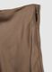 Brown satin skirt with lace and regular fit_5