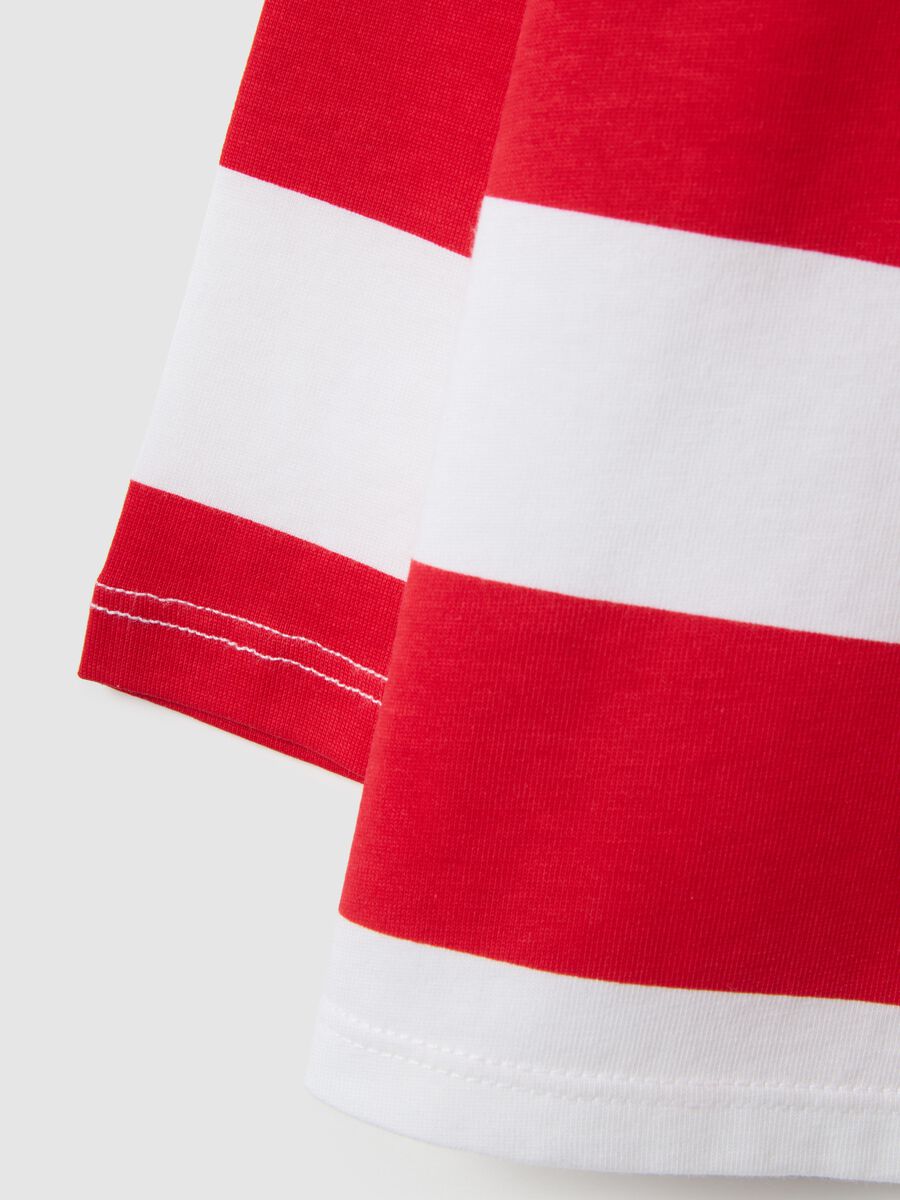 Multicolour stripe polo in pure cotton for boys regular fit_3