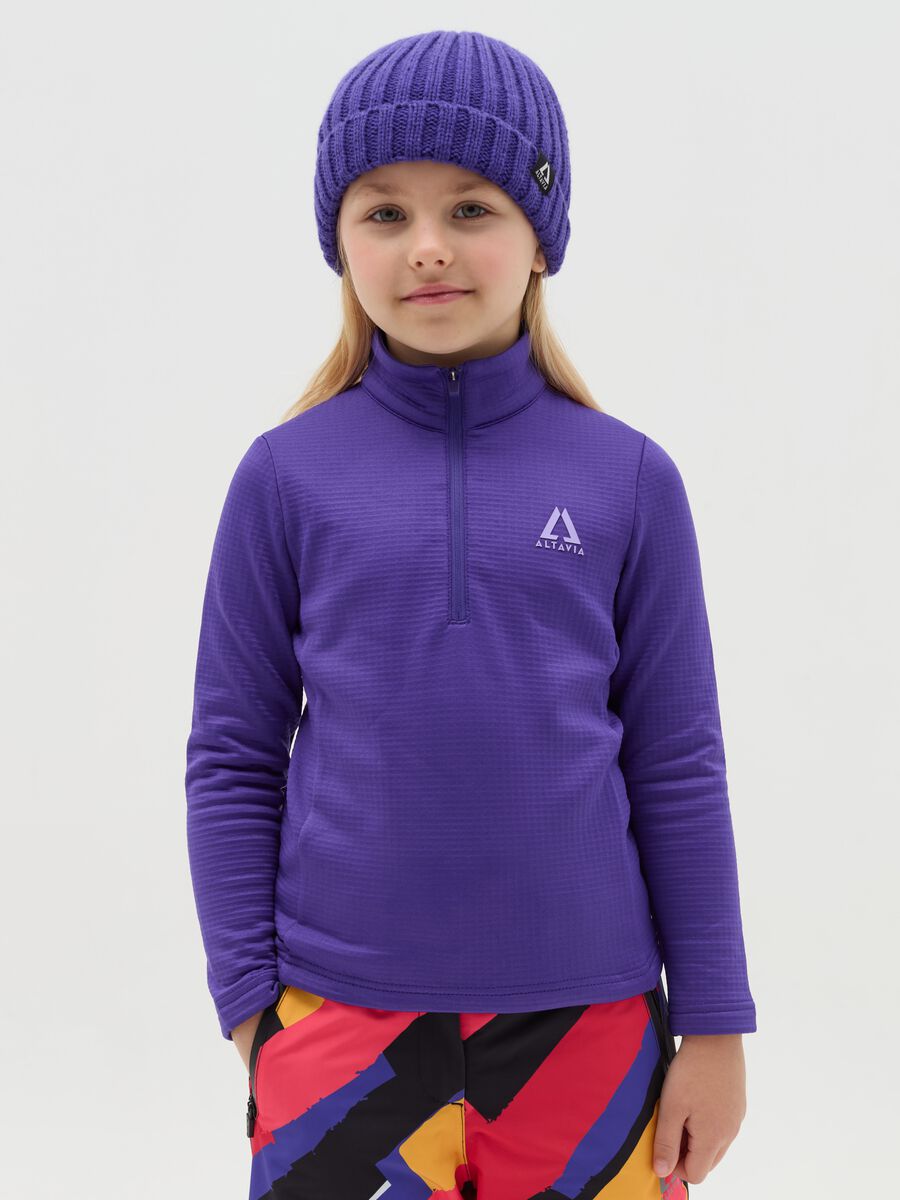 Altavia by Deborah Compagnoni half-zip waffle-weave fleece_0