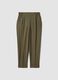 Green Viscose Blend Trousers Regular Fit_4