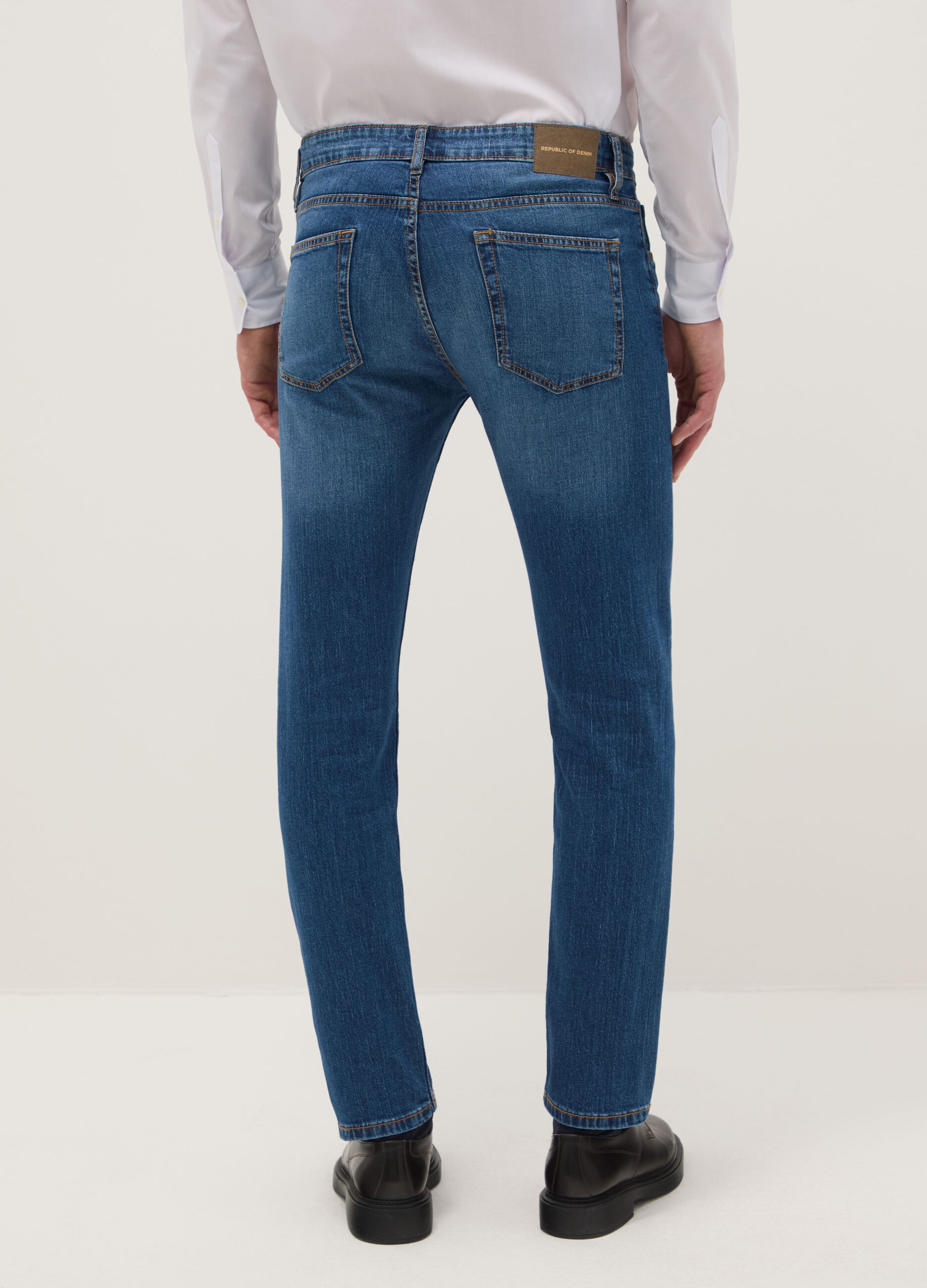 Jeans in cotone elasticizzato blu slim fit