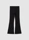Girls' Black Stretch Cotton Slim Fit Leggings_4