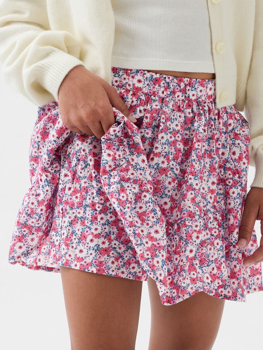 Skort with flounce and floral print_2
