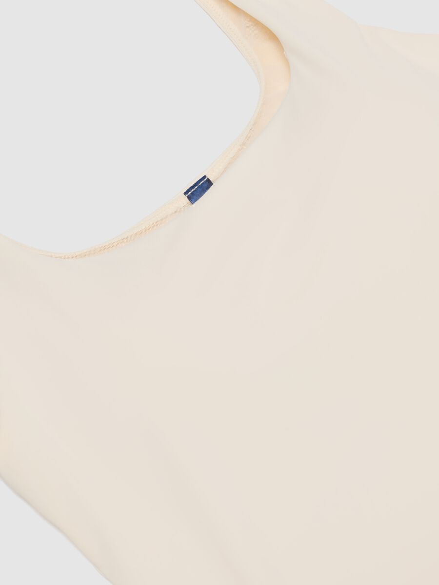 Canottiera beige regular fit con spalline larghe_5