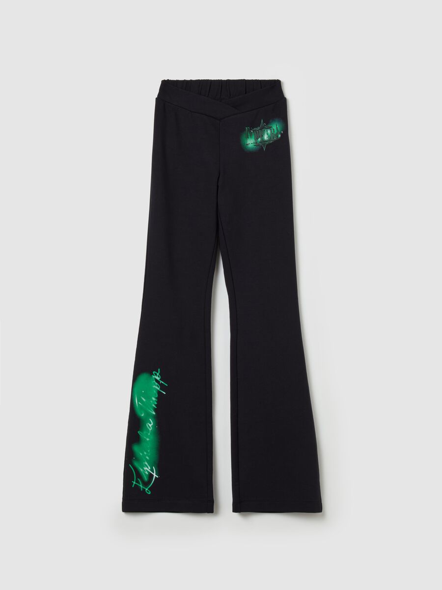 Flare-fit leggings with Wicked print_0