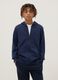 Blue regular fit cotton hoodie for boys_0
