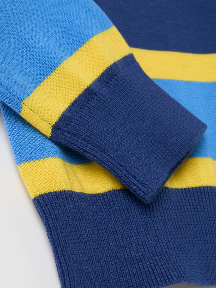 Cotton pullover with striped pattern_2