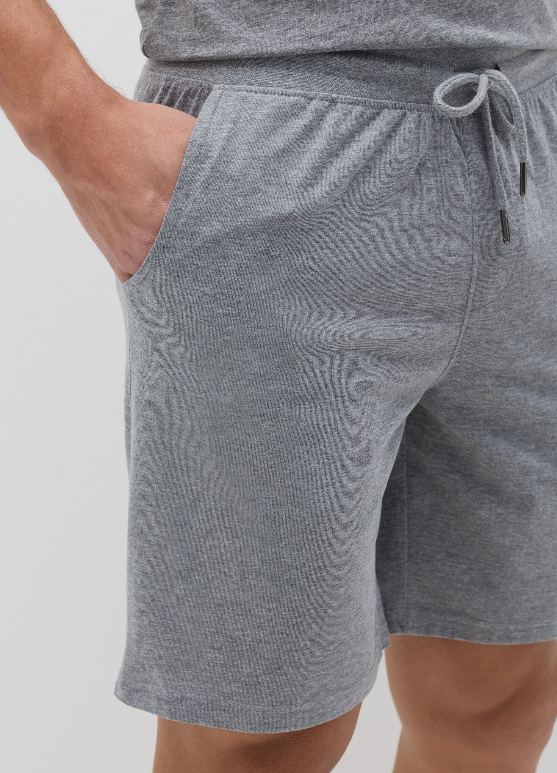 Pantalone pigiama corto con coulisse