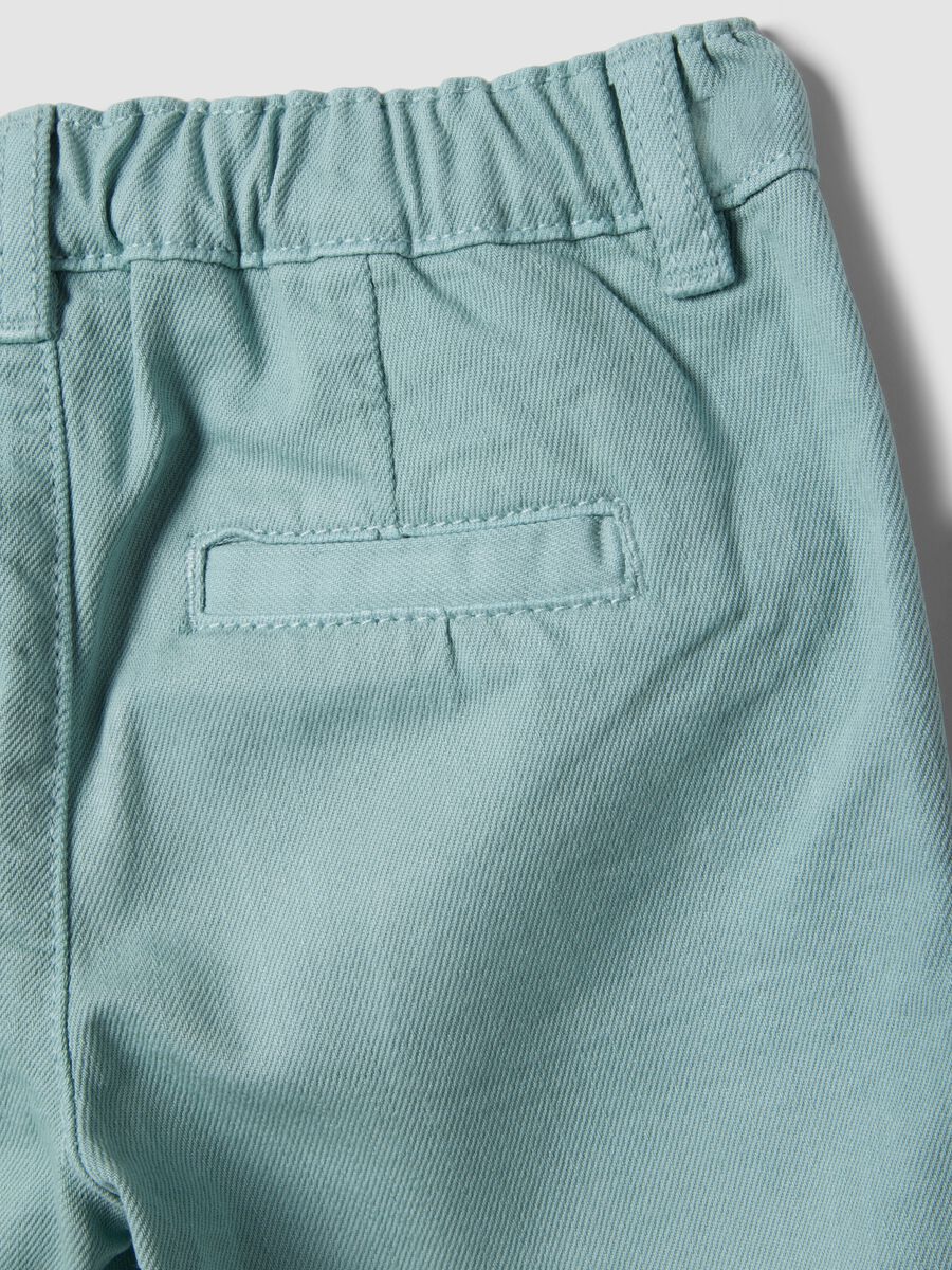 Shorts in puro cotone azzurri da bimbo regular fit_3