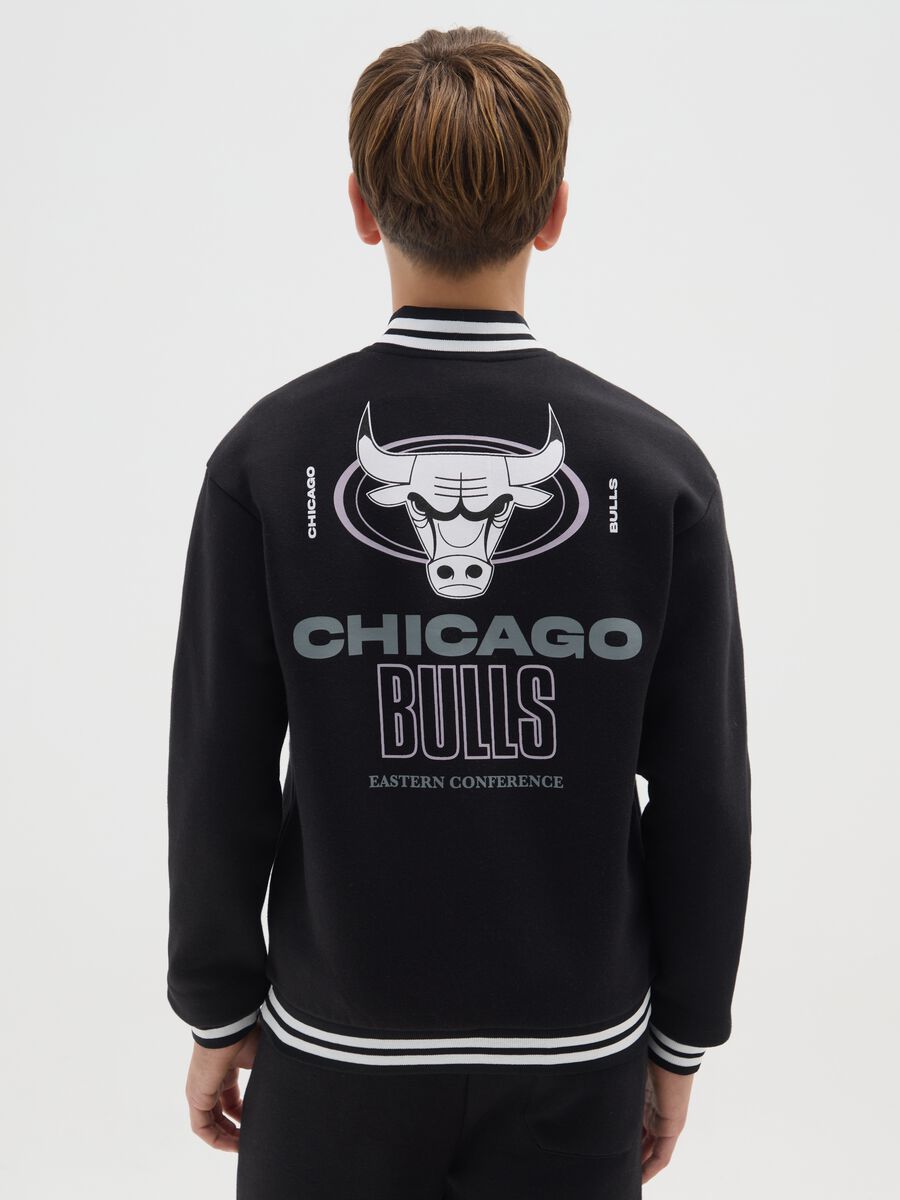 Boys' black cotton blend sweatshirt regular fit Chicago Bulls_1