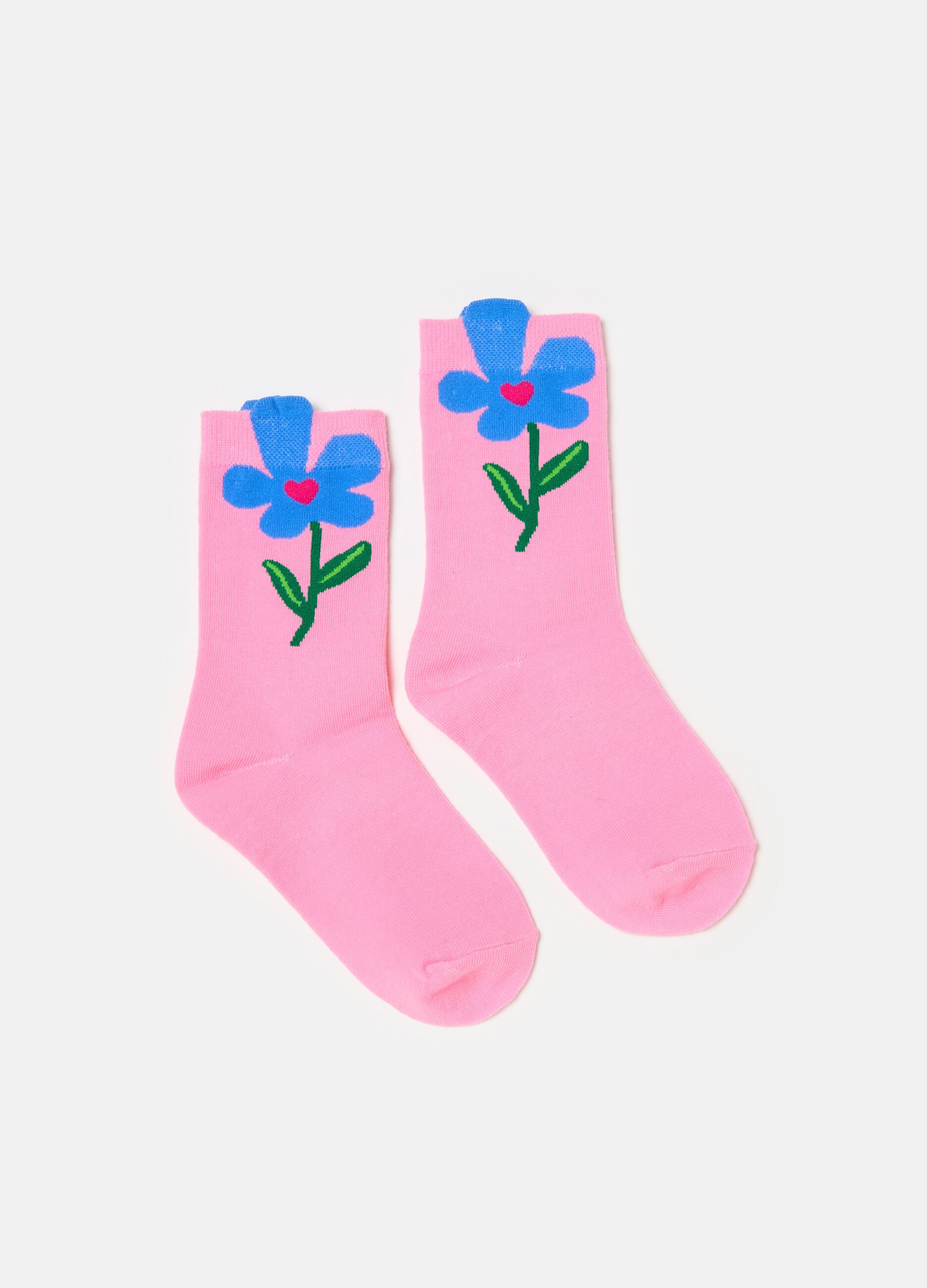 Socks with flower design