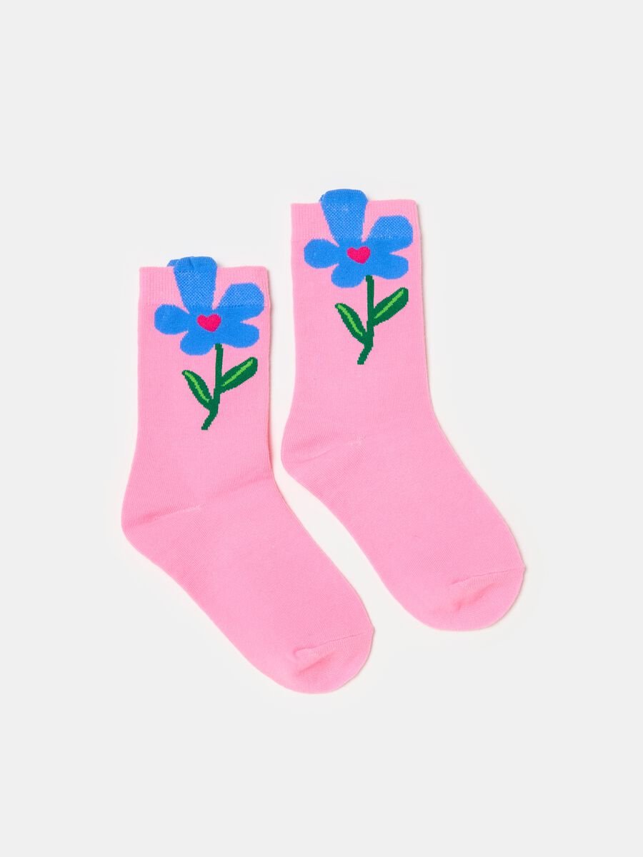 Socks with flower design_0