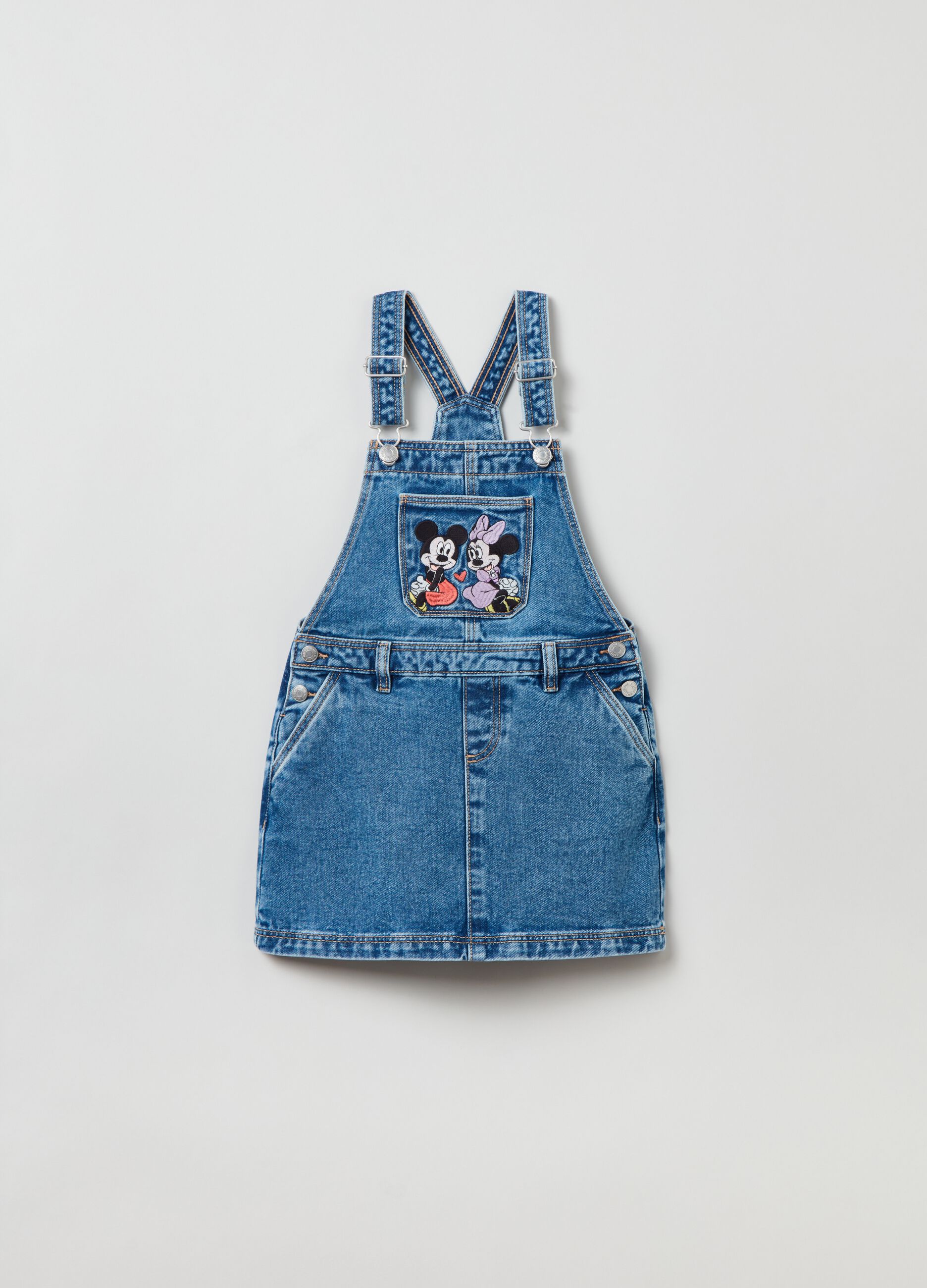 Salopette gonna in denim Disney Minnie 