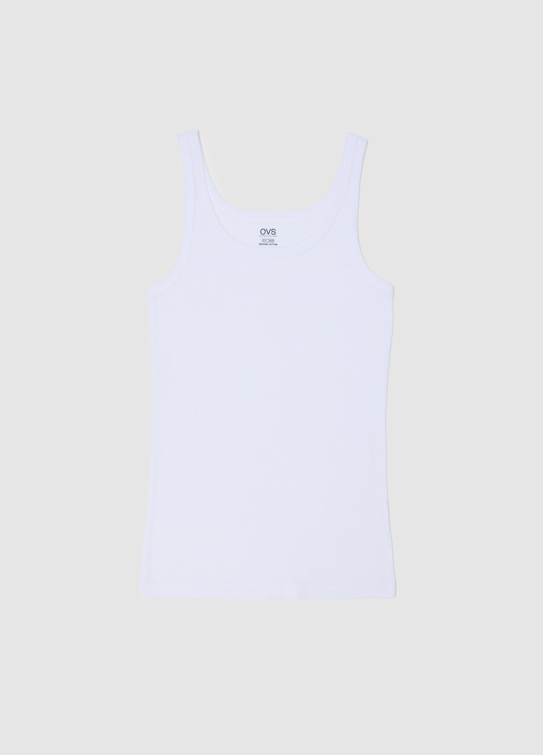 Men's White Sleeveless Cotton Shirt