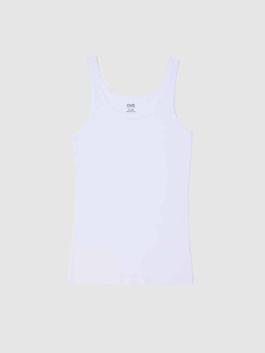 Men's White Sleeveless Cotton Shirt_4