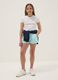 Light blue pure organic cotton girls&rsquo; shorts with elasticated waist_0