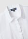 White pure cotton shirt regular fit with three-quarter sleeves_5