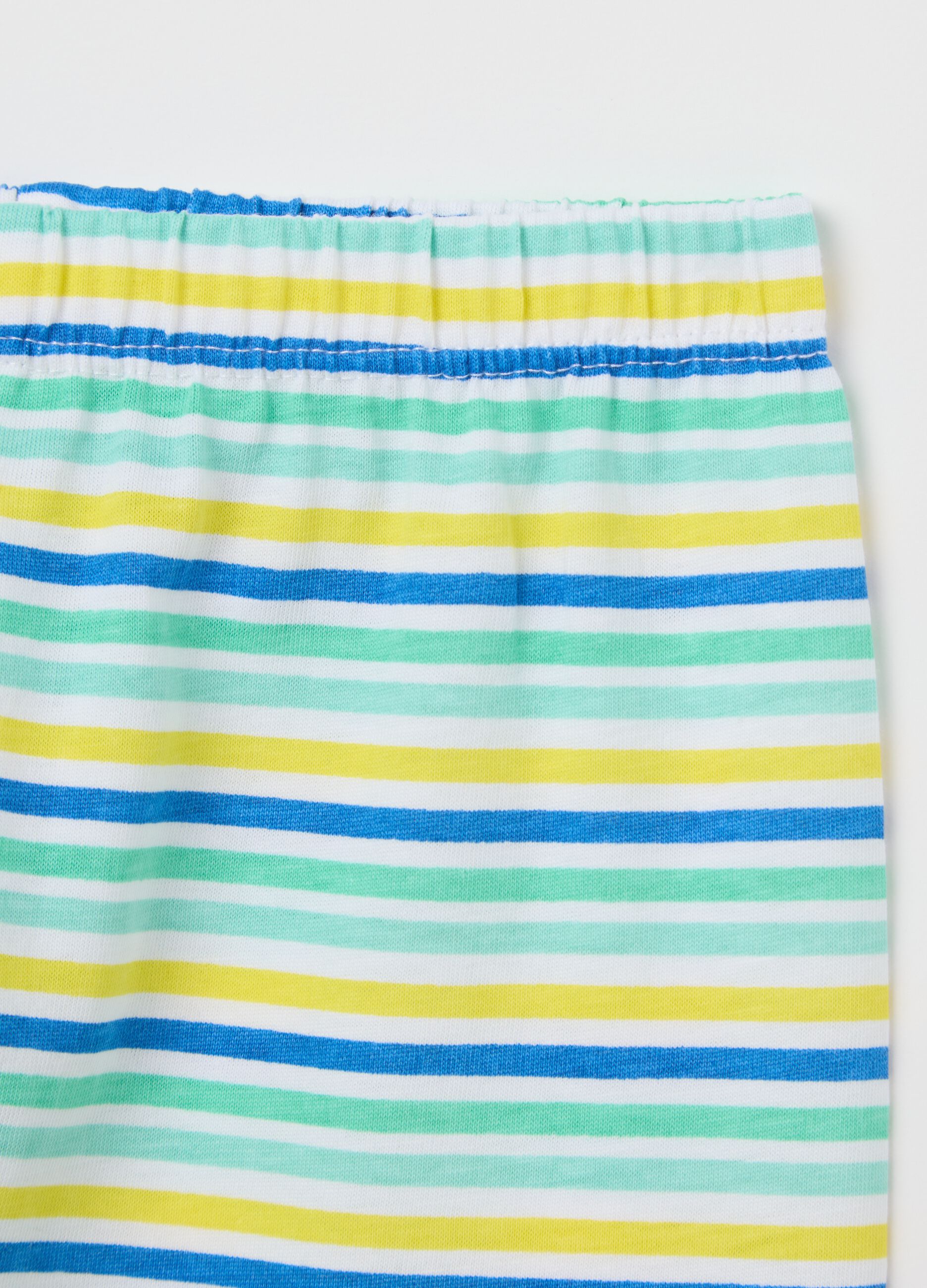Green organic cotton pyjamas with chameleon print