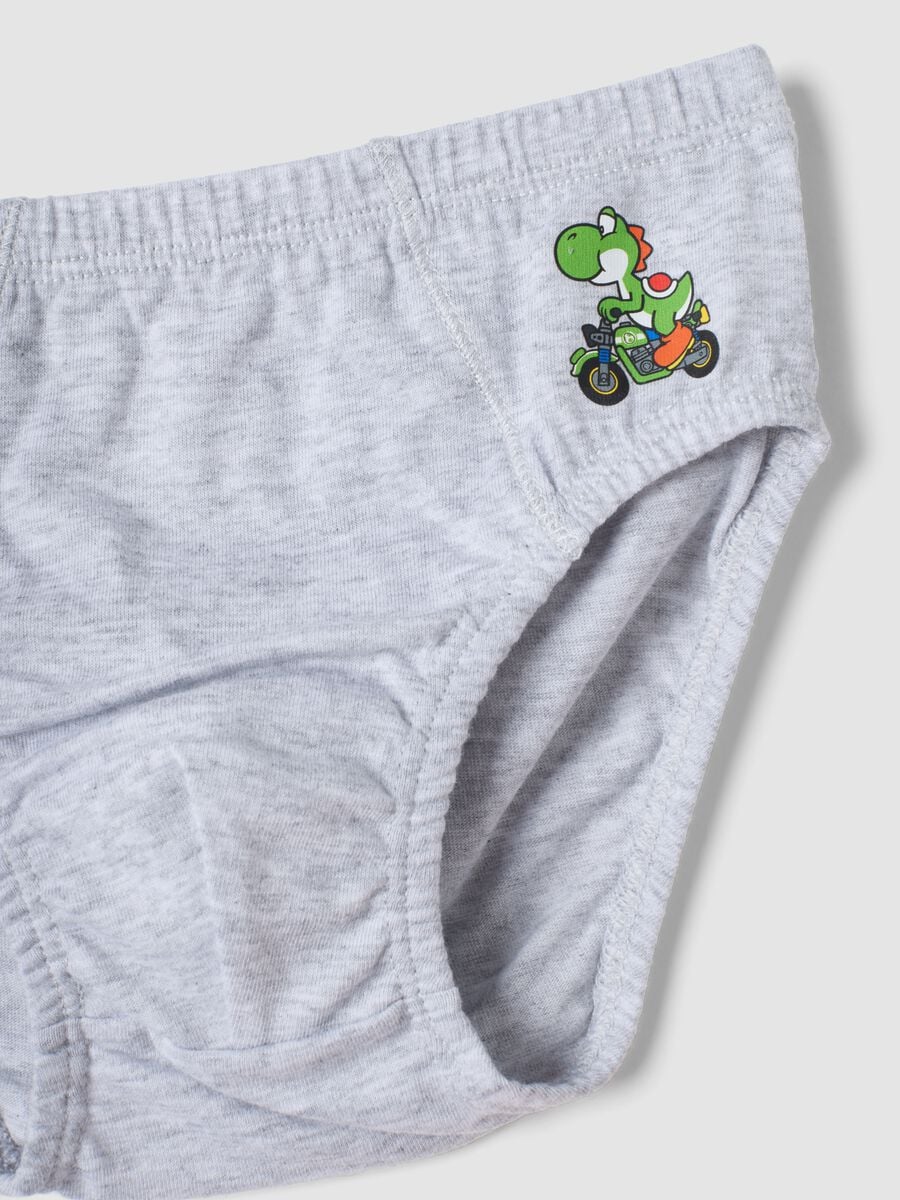 Multipack di cinque slip multicolor in puro cotone organico a tema Mario Kart_1
