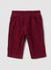 Pink pure cotton trousers with elasticated waist_1